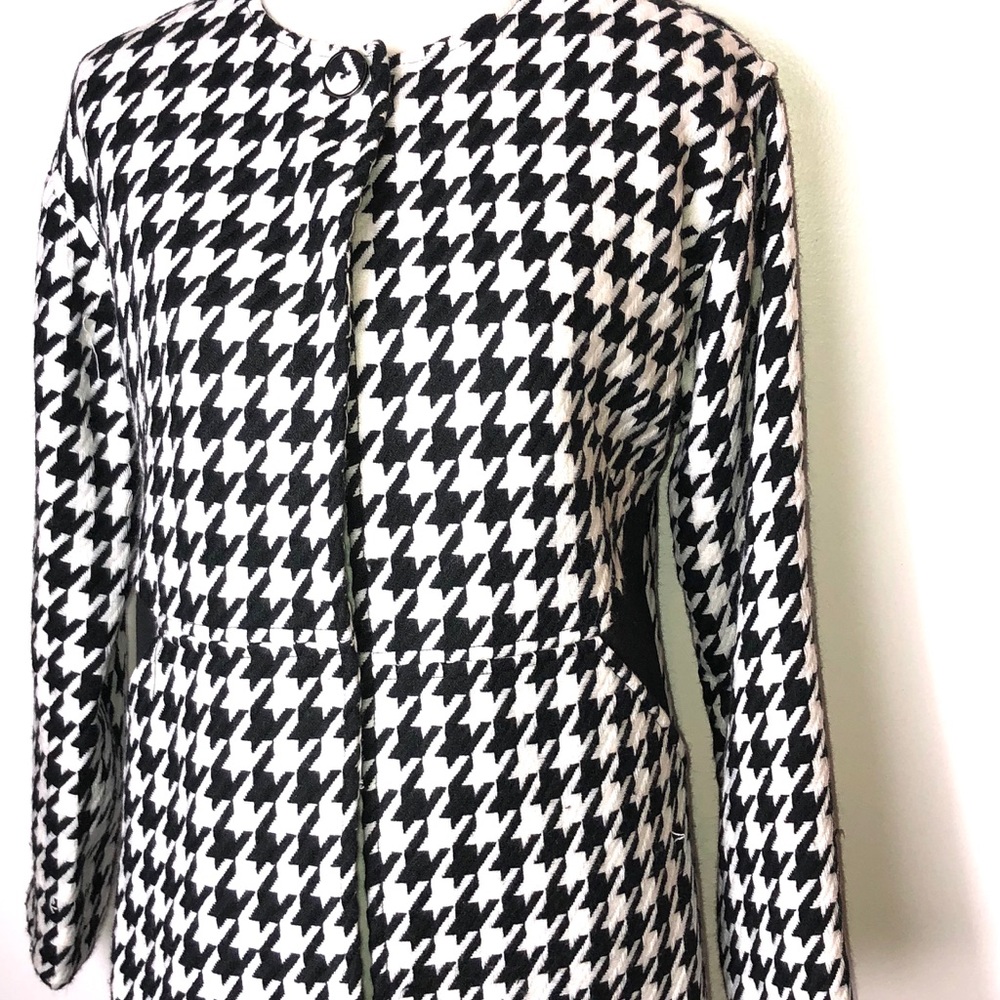 Laundry Houndstooh Jacket Black and White S 6